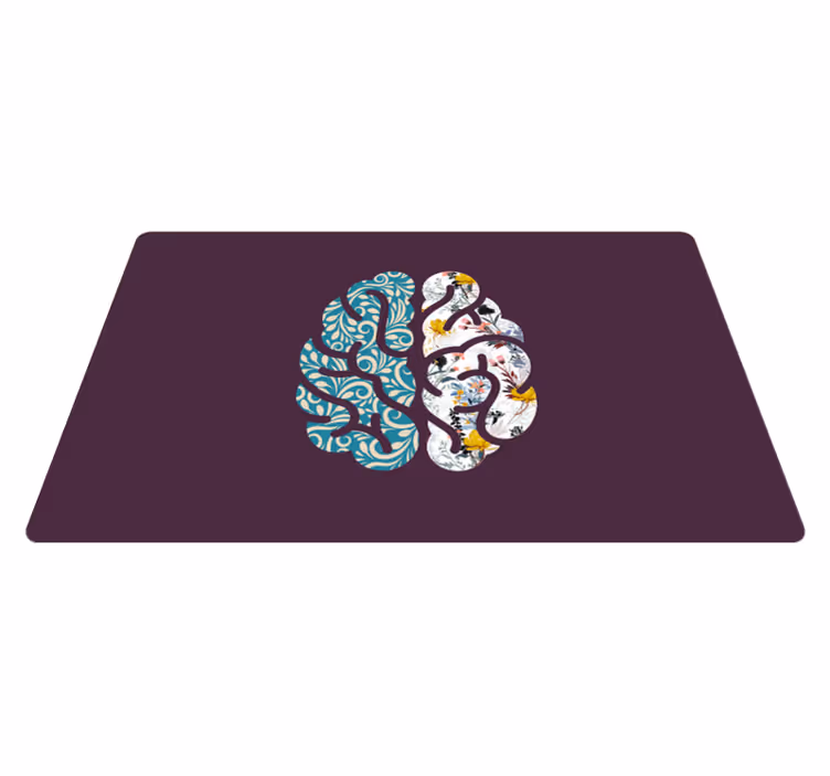 Botanical Yin Yang floral rug - TenStickers
