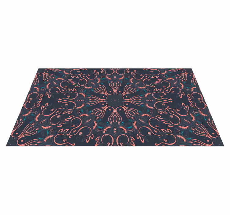 Paisley Octopus animal mat - TenStickers