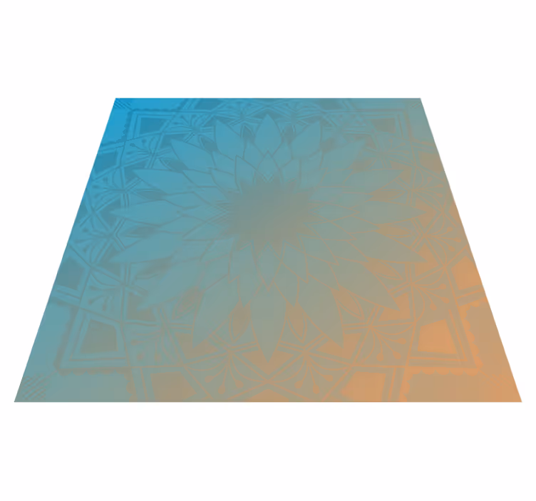 Mandala rug in gradient design - TenStickers
