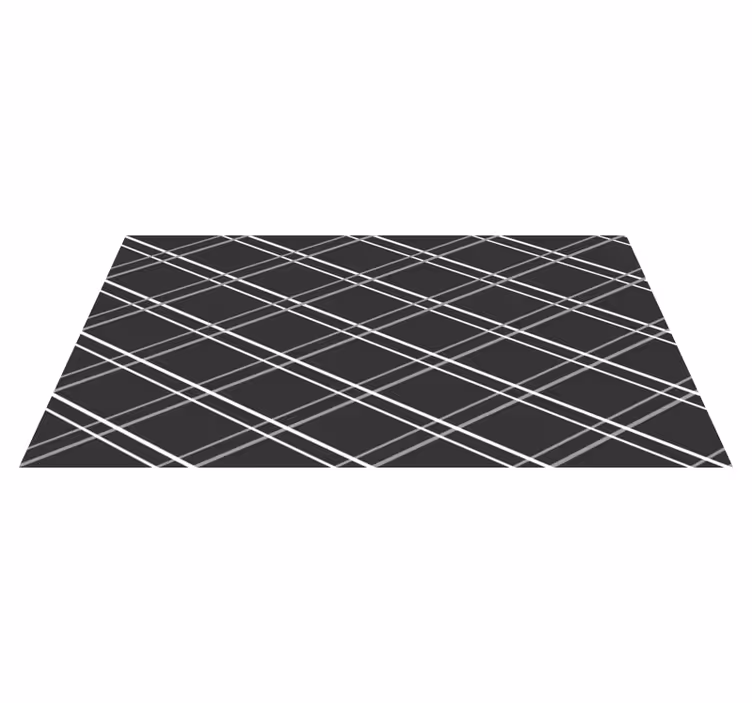 Black Diamond Pattern geometric vinyl rugs - TenStickers