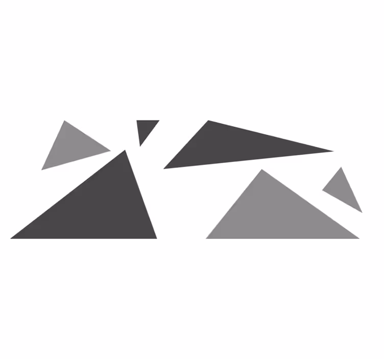 Geometric rug in contrasting shapes design - TenStickers