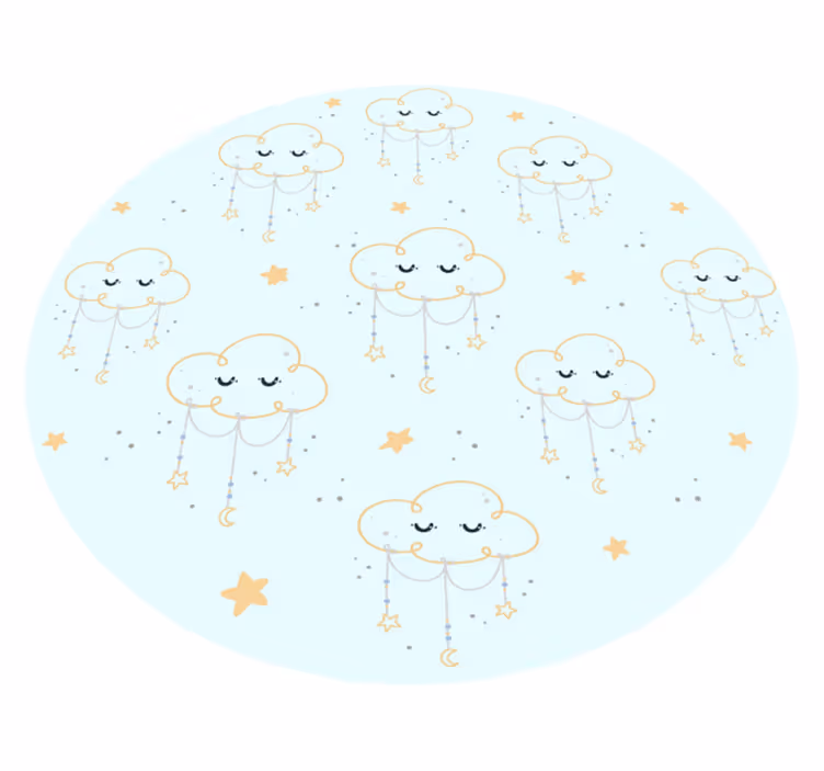 Dreamy Cloudscape nursery rug - TenStickers