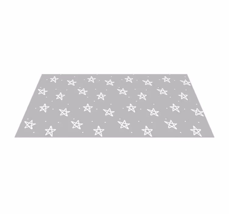 Silver Star Pattern kids rug - TenStickers