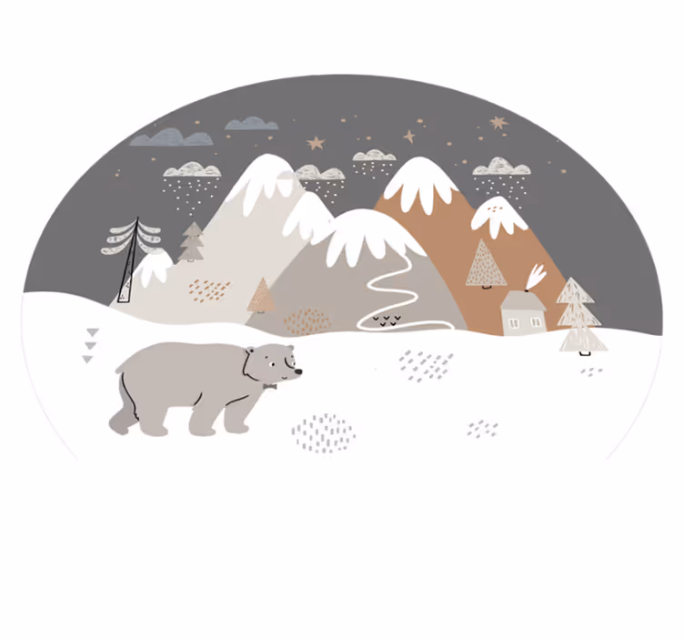 Polar Bear Playground kids carpet - TenStickers