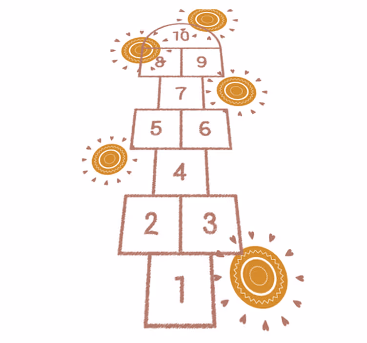 Nordic Hopscotch kids vinyl rug - TenStickers