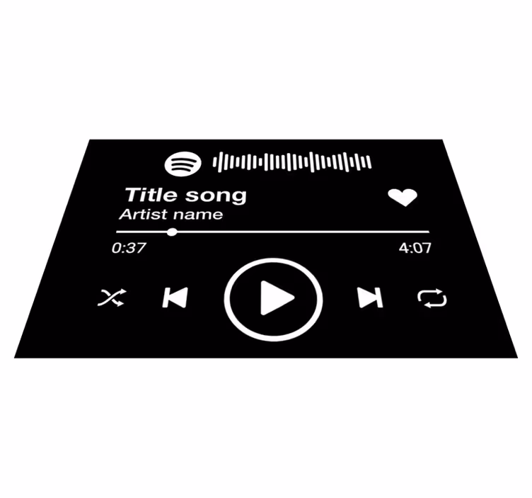 Personalized Music Interface custom floor mat - TenStickers