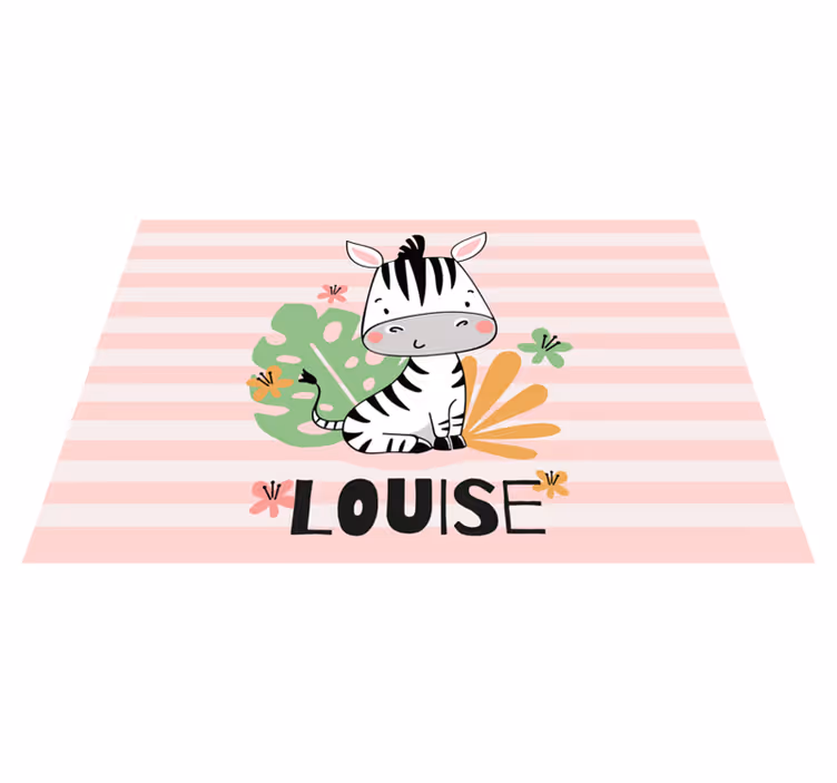 Customizable Zebra custom floor mat - TenStickers