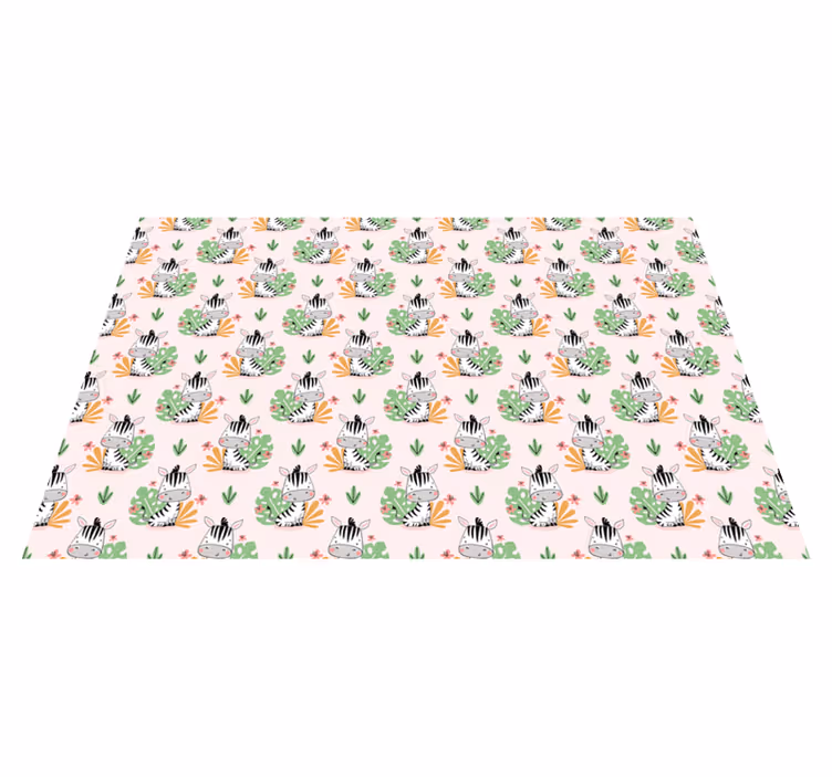 Zebra Jungle Pattern kids rug - TenStickers