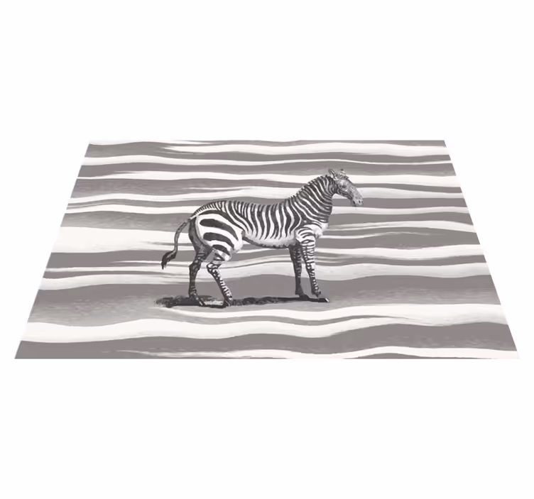 Zebra Striped animal print rug - TenStickers