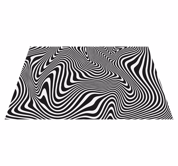 Optical Wave Pattern geometric rug - TenStickers