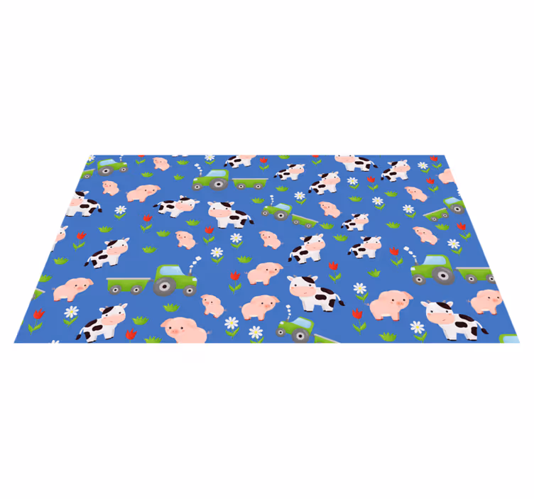 Playful Farmyard kids rug - TenStickers
