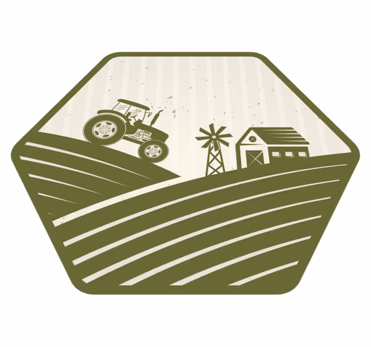 Rural Farm Scene nature rug - TenStickers