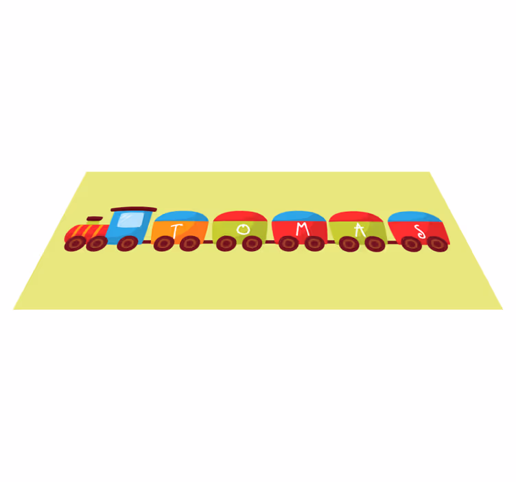 Personalized Train custom floor mat - TenStickers