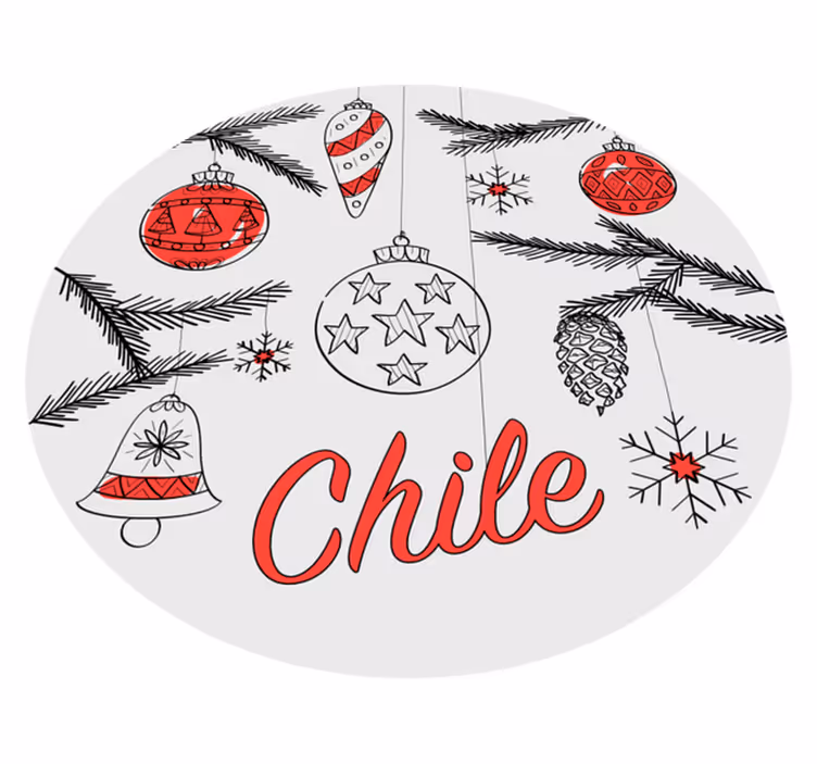 Chile Holiday Ornamentation christmas rug - TenStickers