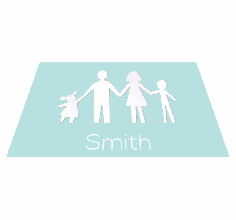 Customizable Family custom floor mat - TenStickers