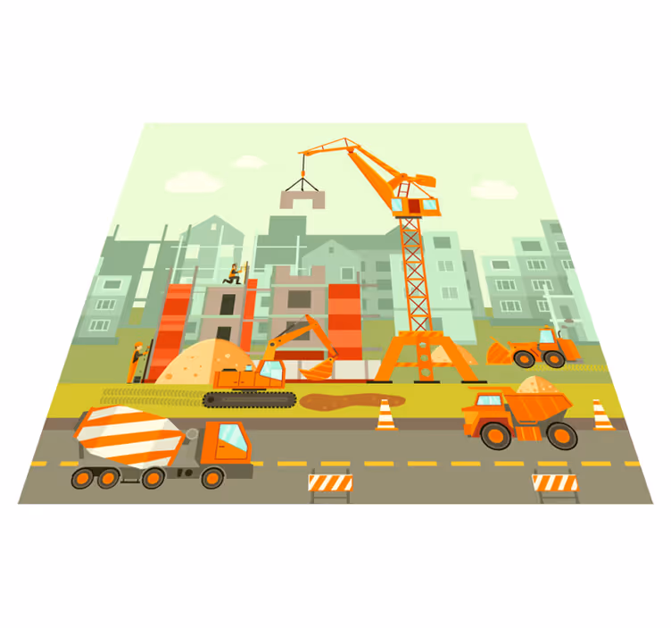 Construction Playground kids carpet - TenStickers