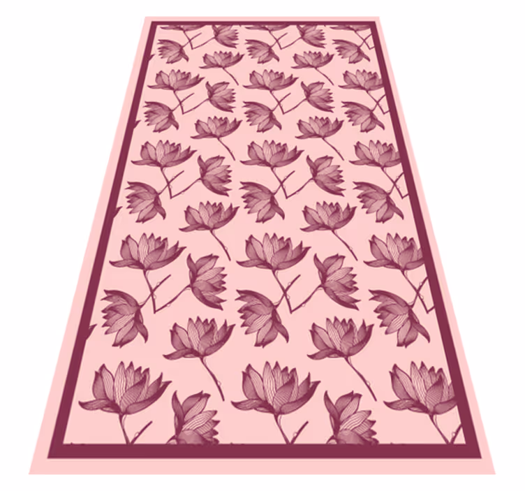 Floral rug floral design home decor - TenStickers