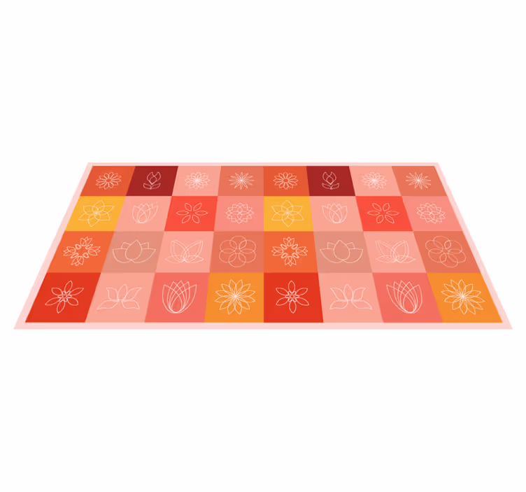 Blooming Gradient Collection floral rug - TenStickers