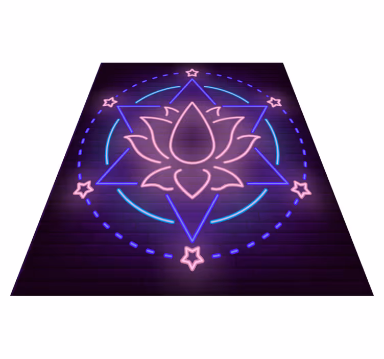Mandala rug in neon mandala design - TenStickers