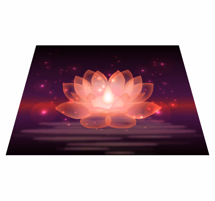 Cosmic Lotus Design mandala rug - TenStickers