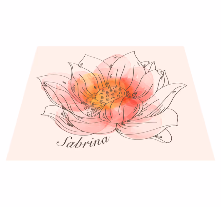 Customizable Lotus custom floor mat - TenStickers