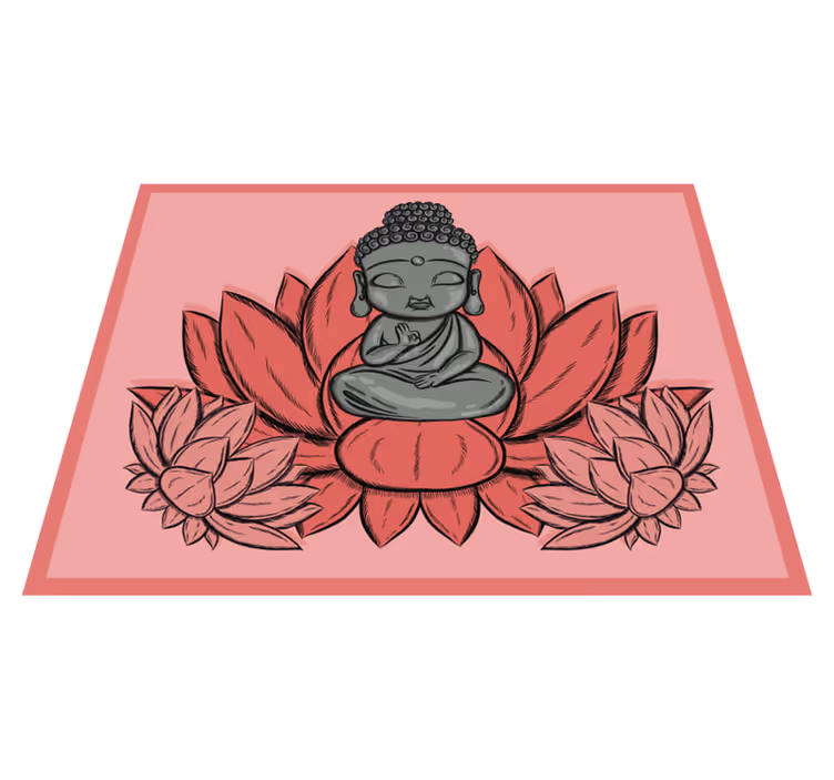 Meditative Buddha Artwork mandala rug - TenStickers
