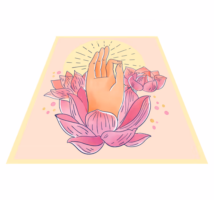 Spiritual Blossom Illustration mandala rug - TenStickers