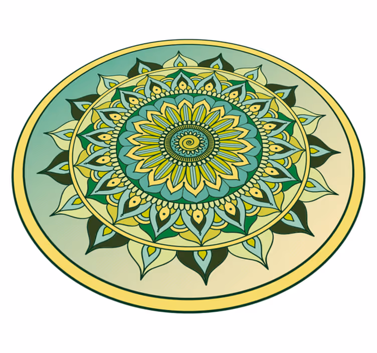 Vibrant mandala pattern mandala rug - TenStickers