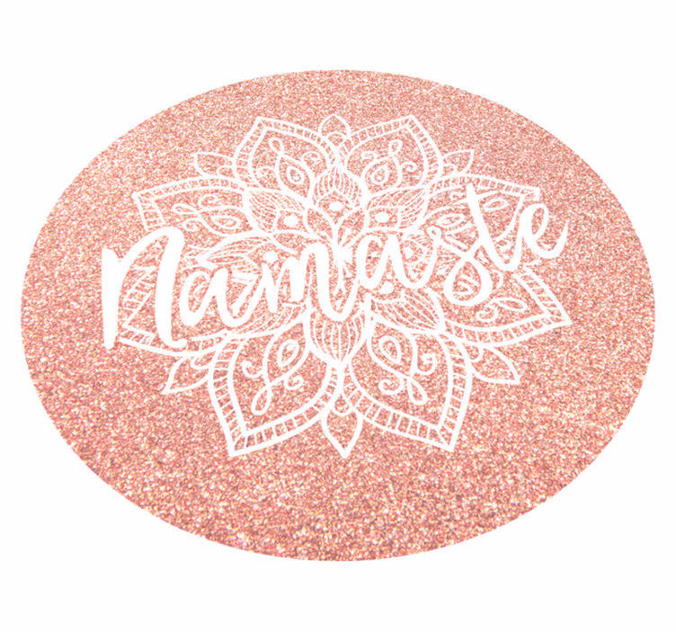 Mandala rug with namaste design - TenStickers
