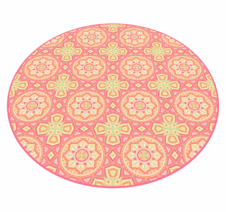 Mandala rug with circular mandala design - TenStickers