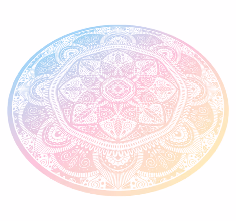 Gradient Ornament mandala rug - TenStickers
