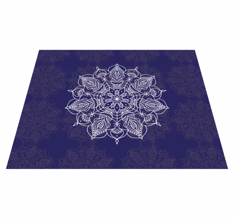 Mandala spiritual lotus mandala vinyl rug - TenStickers
