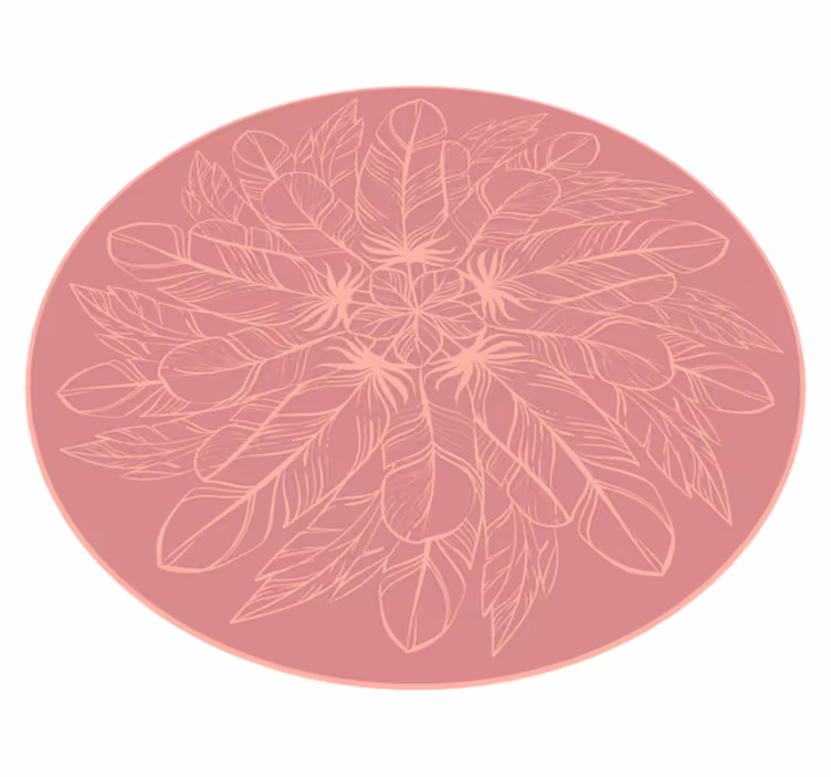 Botanical Symmetry floral rug - TenStickers