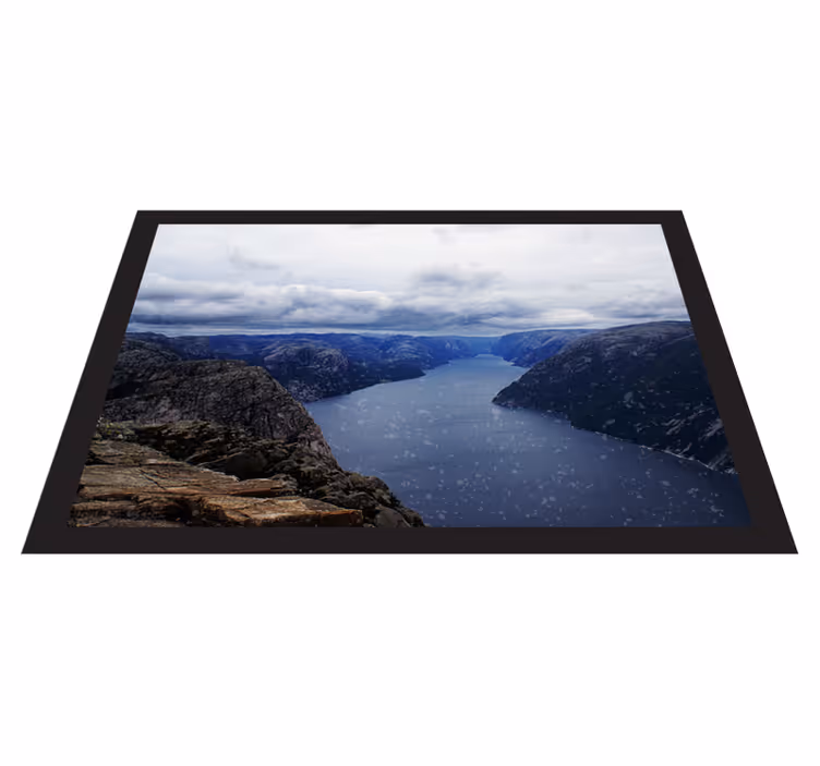 Aerial Fjord View nature rug - TenStickers