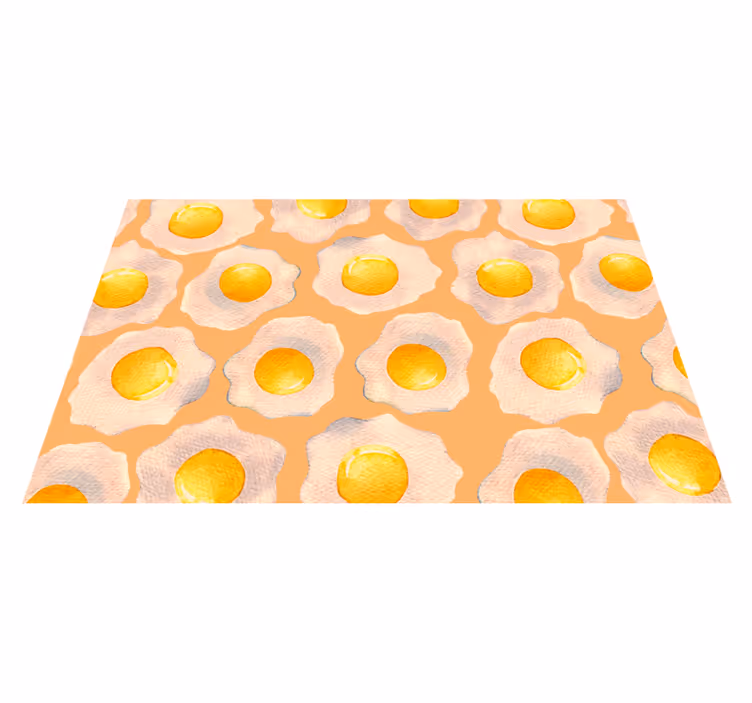 Sunny-Side Up kitchen mat - TenStickers