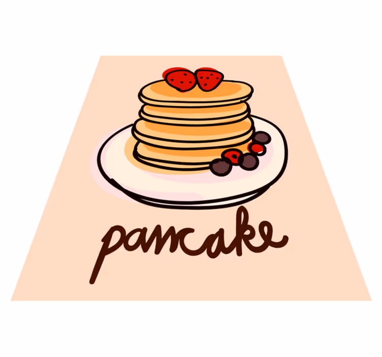 Delicious Pancakes kitchen mat - TenStickers