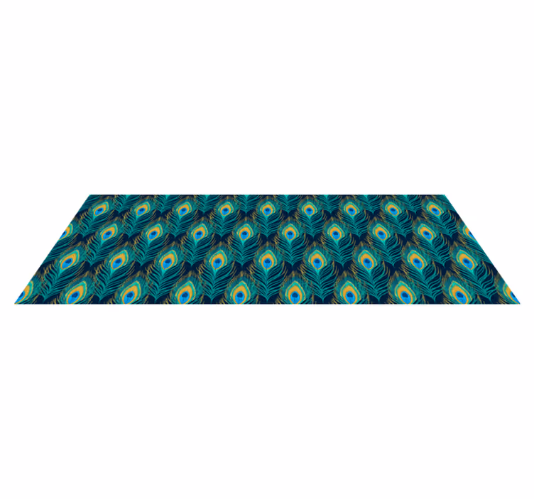 Peacock Feather Elegance animal mat - TenStickers