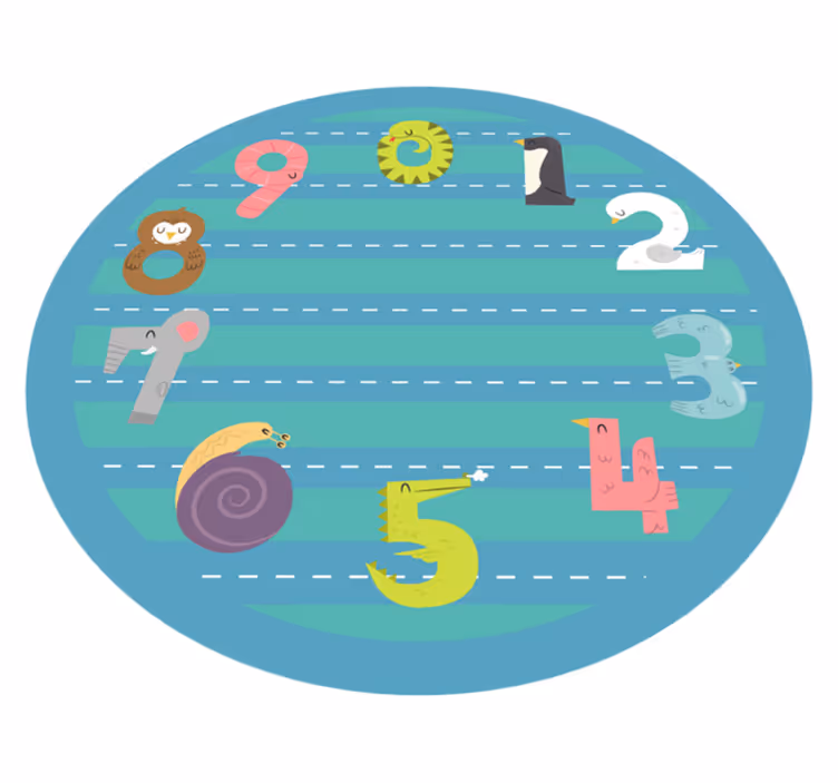 Circular Racetrack kids carpet - TenStickers