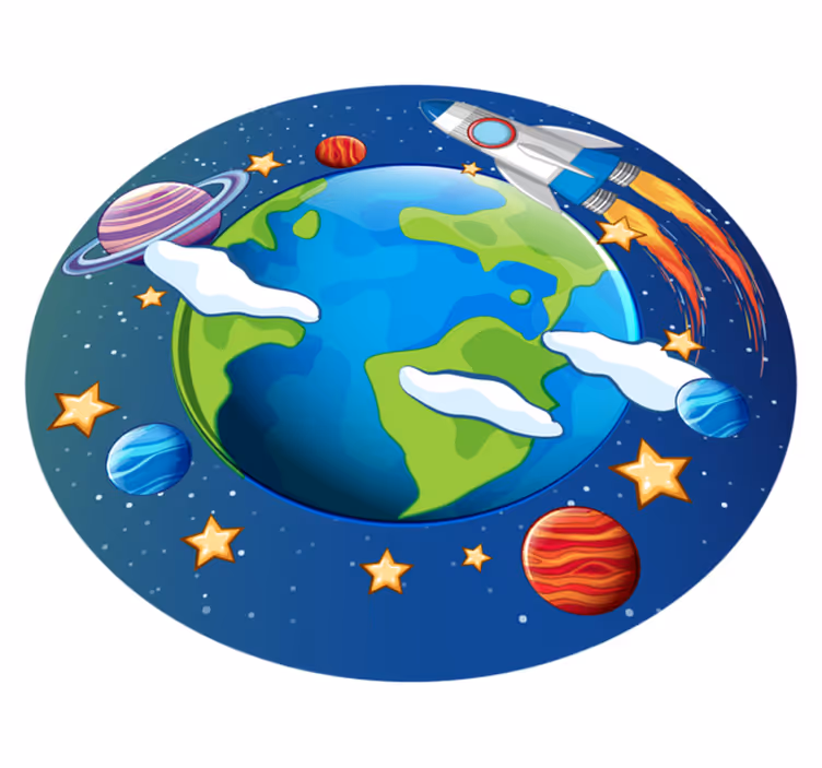 Planetary Orbit kids carpet - TenStickers