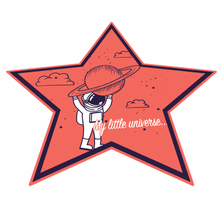 Astronaut Star Explorer kids carpet - TenStickers
