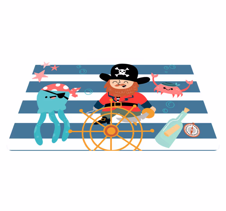 Pirates elements kids vinyl rug - TenStickers