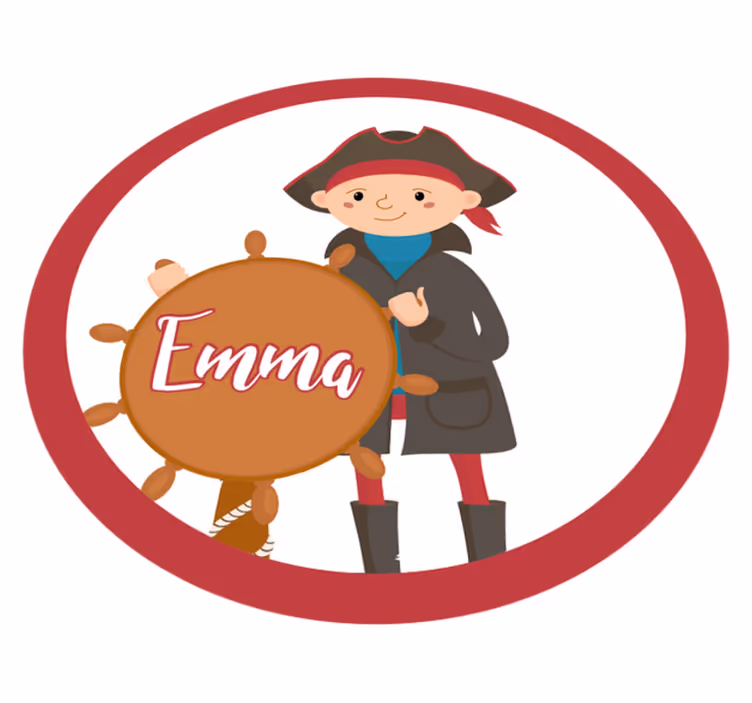 Pirate Customizable custom floor mat - TenStickers