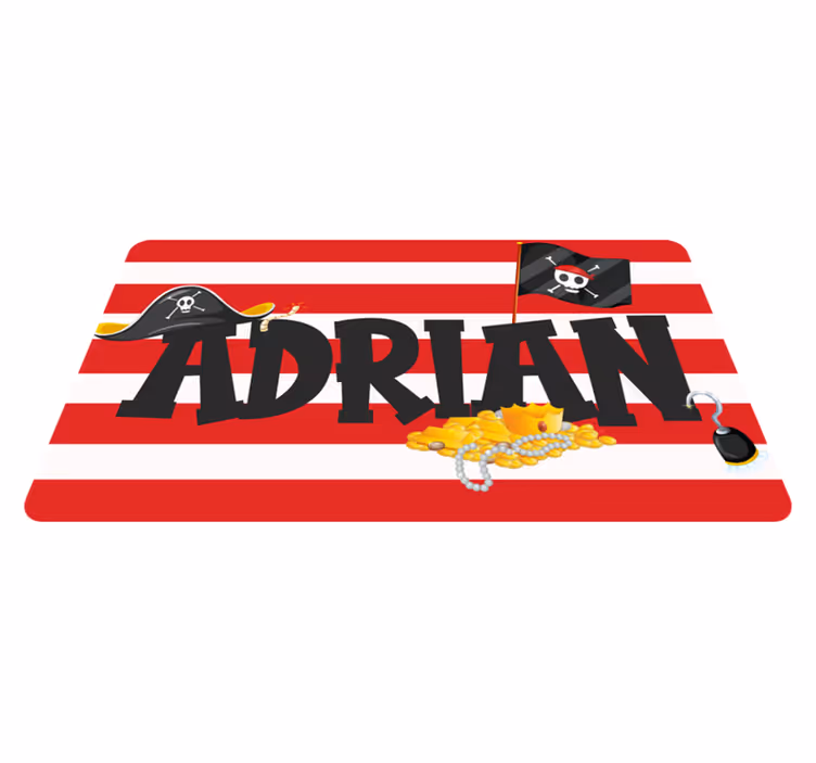 Pirate hat  personalised mat - TenStickers