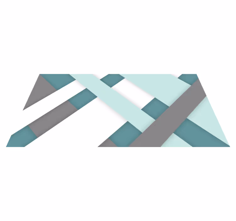 Geometric rug in geometric weave pattern - TenStickers