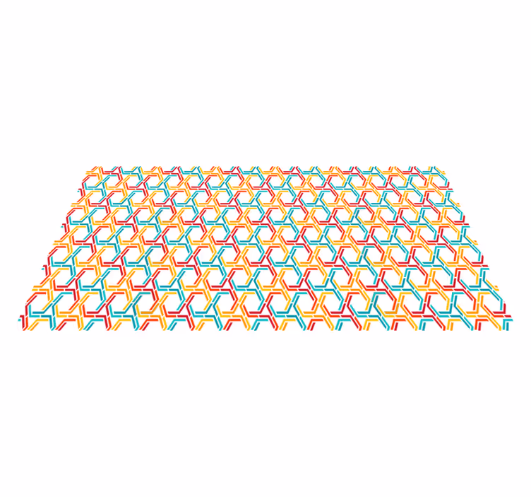Interlocking Pattern geometric rug - TenStickers