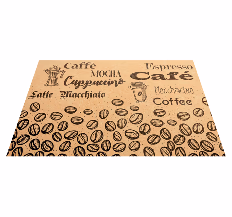 Caffeine Inspired Theme quote rug - TenStickers