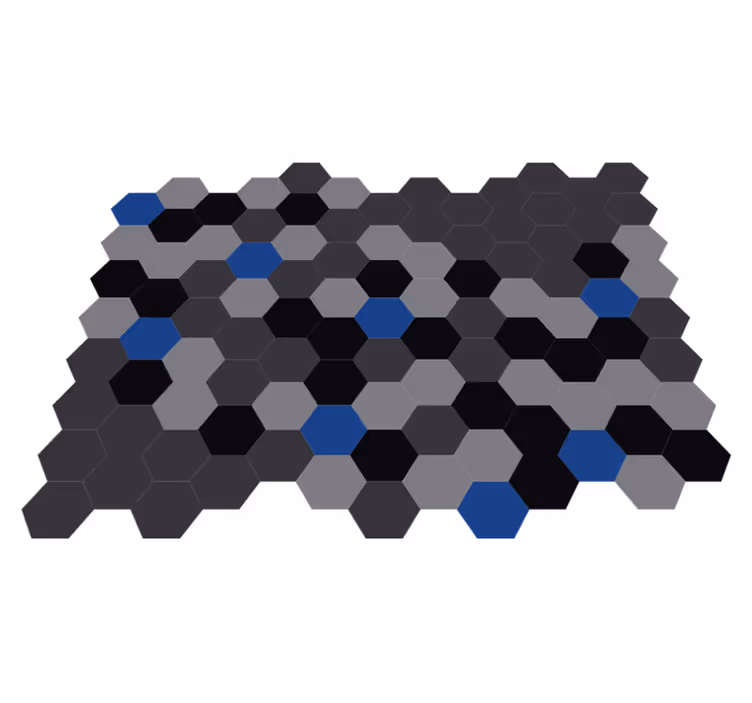 Hexagonal Shades geometric rug - TenStickers