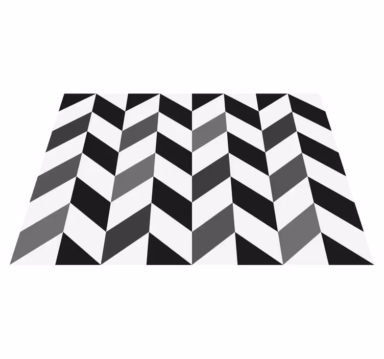 Chevron Contrast geometric rug - TenStickers