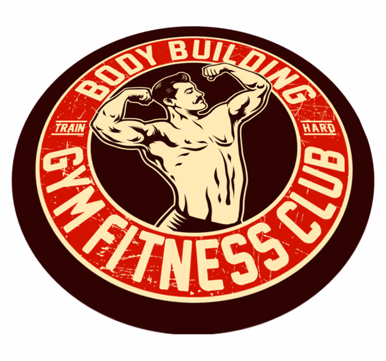 Fitness Club Emblem teenage bedroom rug - TenStickers
