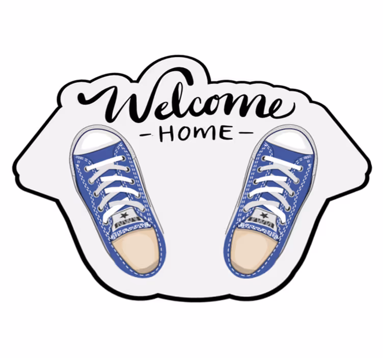 Welcome Footwear quote rug - TenStickers